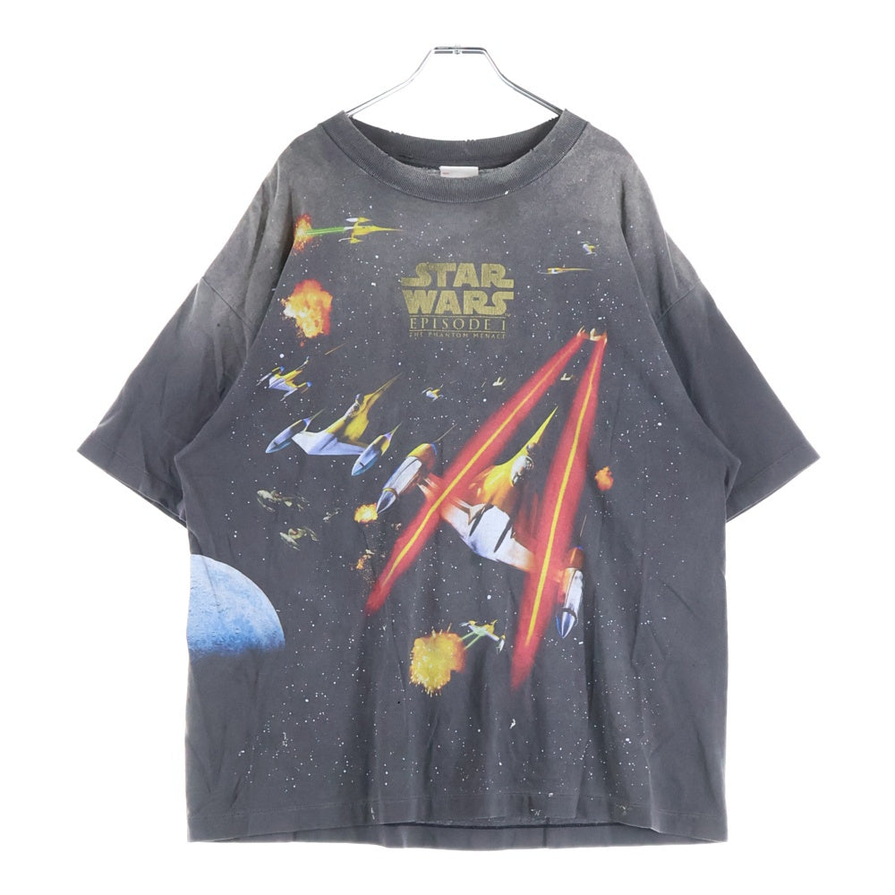 SAINT MICHAEL(セントマイケル) 25SS ×STAR WARS スターウォーズ ヴィンテージ加工 半袖Tシャツ カットソー ブラック SM-HR8-0000-C62