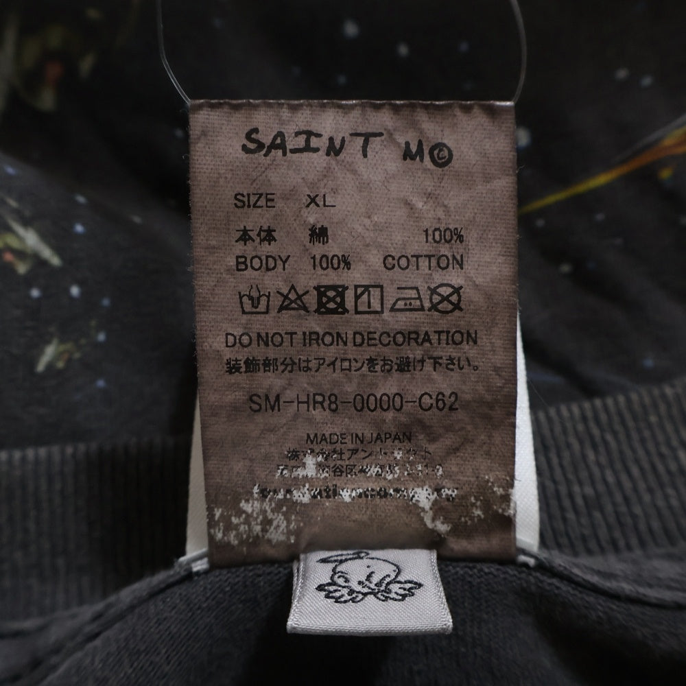 SAINT MICHAEL(セントマイケル) 25SS ×STAR WARS スターウォーズ ヴィンテージ加工 半袖Tシャツ カットソー ブラック SM-HR8-0000-C62