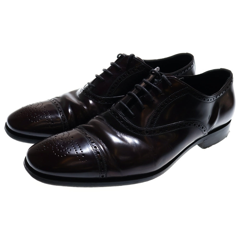 PRADA(プラダ) オックスフォード ウィングチップ レザー ドレスシューズ ブラウン 2EB055
