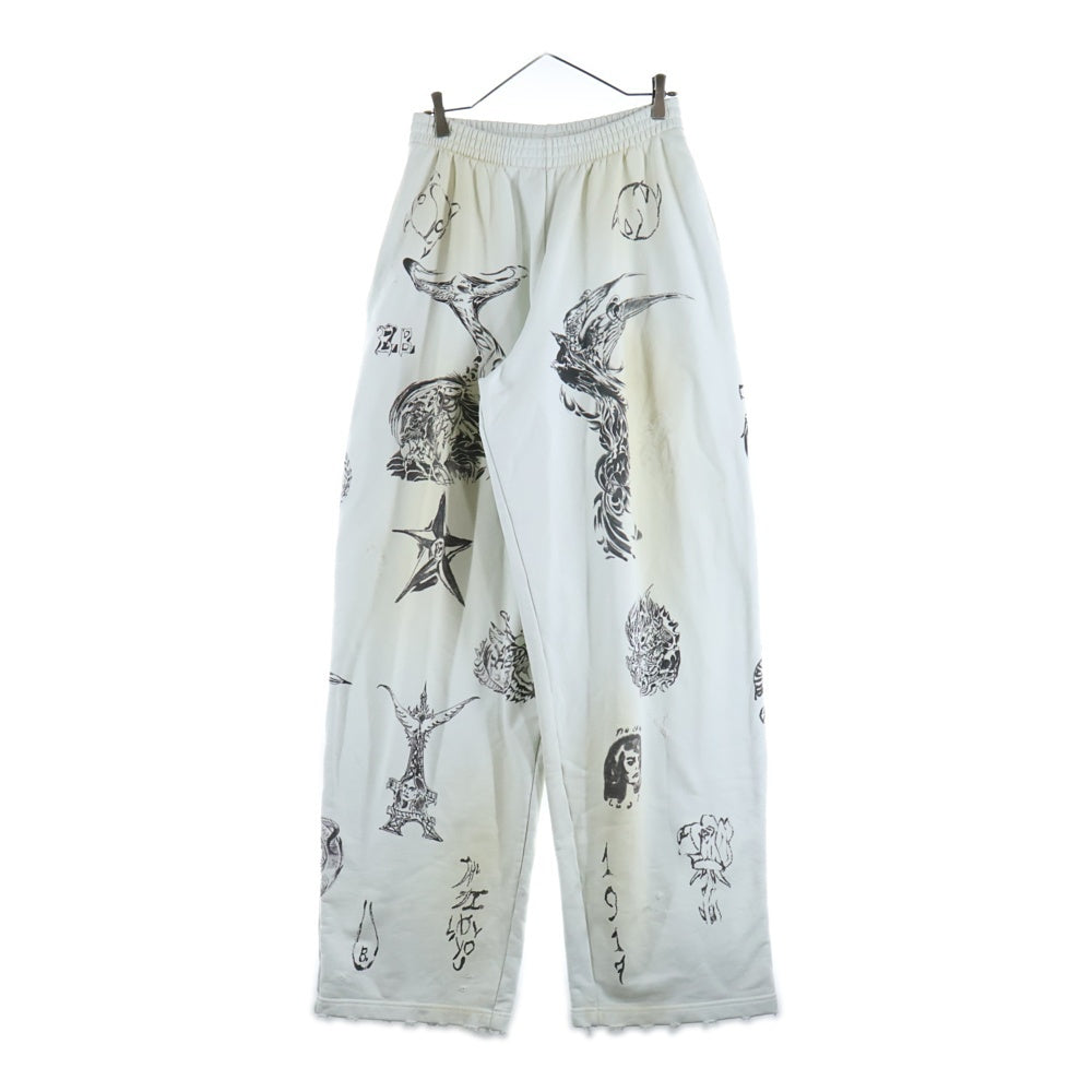 BALENCIAGA(バレンシアガ) 24SS Graffiti Baggy Sweat Pants 787357 TQVK1 グラフィティ スウェットパンツ ホワイト