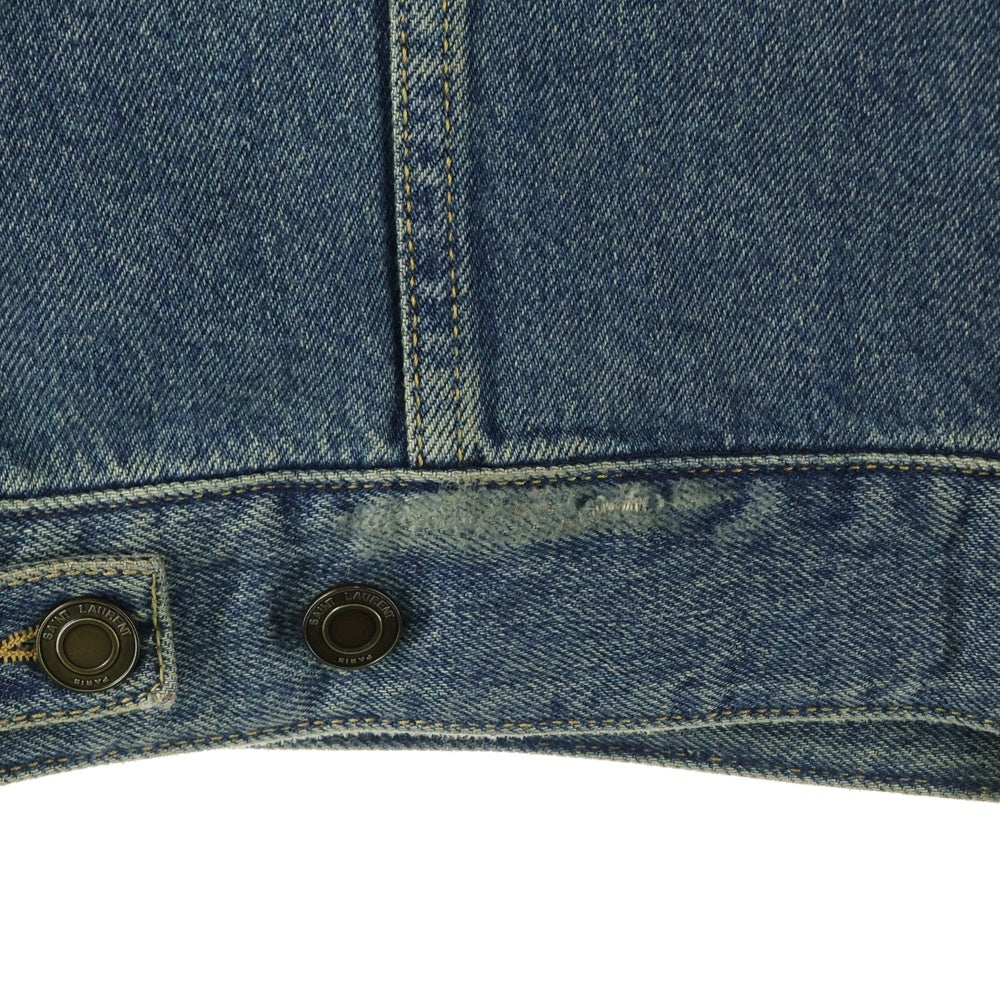 SAINT LAURENT PARIS(サンローランパリ) ウォッシュ加工 デニムジャケット 597064 YC868 インディゴ