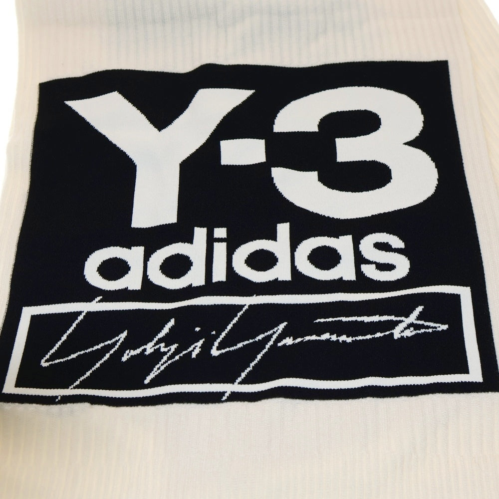 Y-3(ワイスリー) LOGO SCARF ロゴ ウール スカーフ マフラー アイボリー FH9285