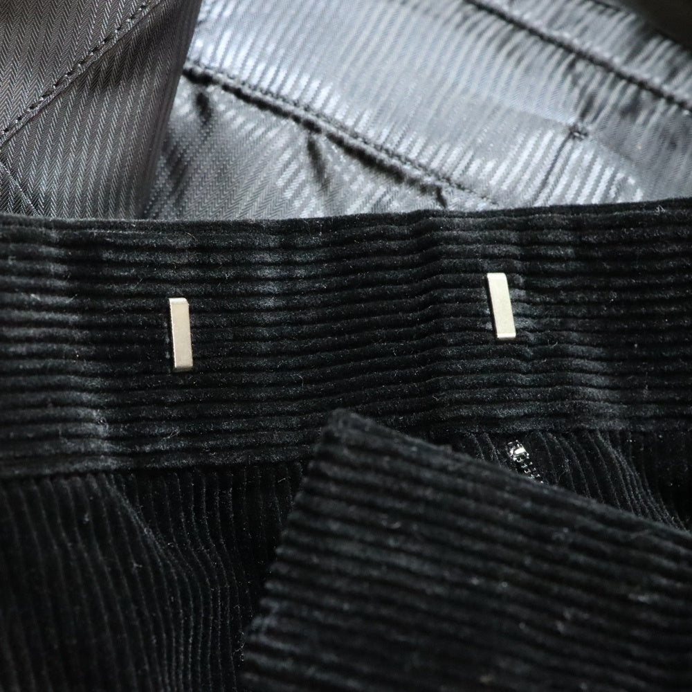 WACKO MARIA(ワコマリア) 21AW PLEATED TROUSERS プレーテッド トラウザーズ コーデュロイパンツ ブラック 21FW-WMP-TR19