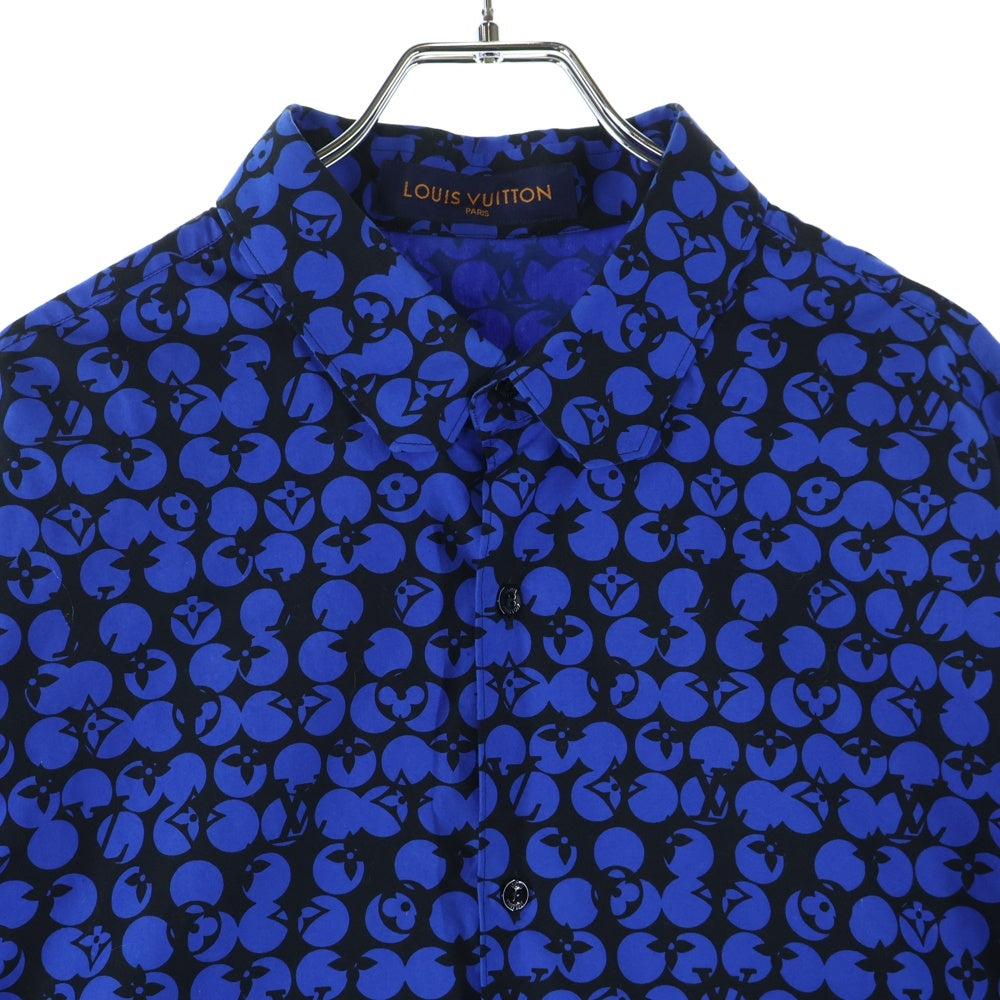 LOUIS VUITTON(ルイヴィトン) 19AW パーフォレーテッドモノグラムパターン 長袖シャツ RM192M ORS HHS20W ネイビー