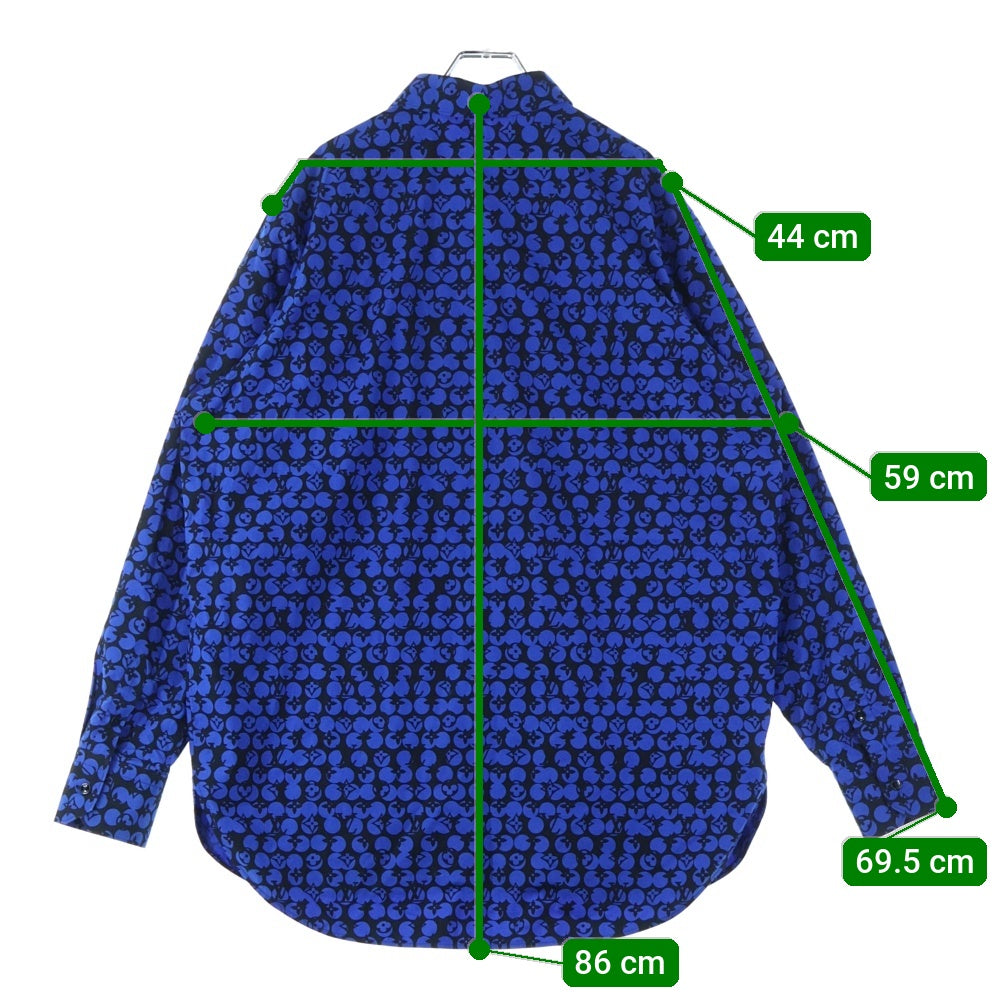 LOUIS VUITTON(ルイヴィトン) 19AW パーフォレーテッドモノグラムパターン 長袖シャツ RM192M ORS HHS20W ネイビー