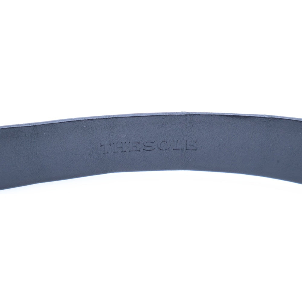 THE SOLE(ザソール) THE SOLE (ザソール) ダブルリング レザーベルト クロコダイル ブラック