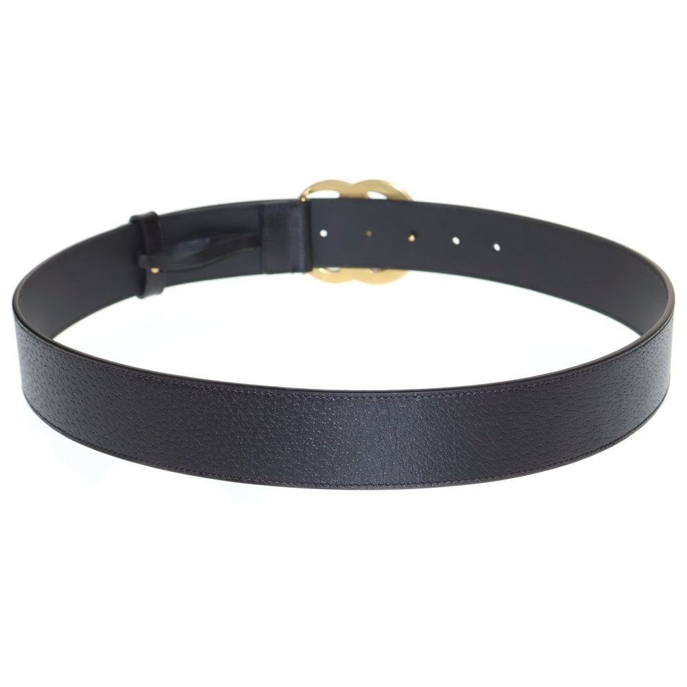 GUCCI(グッチ) ＧＧマーモント ロゴバックル カーフスキン レザーベルト 406831-DJ207-493949 ブラウン/ゴールド