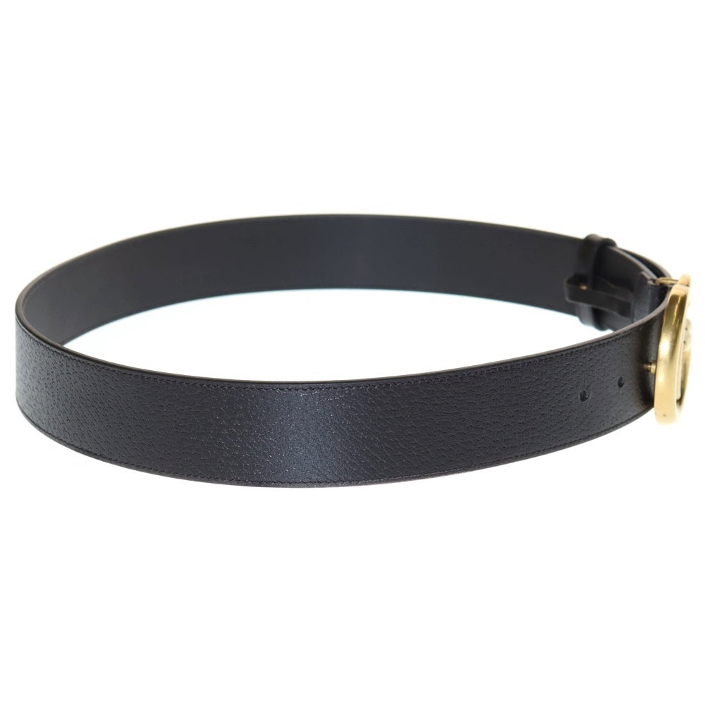 GUCCI(グッチ) ＧＧマーモント ロゴバックル カーフスキン レザーベルト 406831-DJ207-493949 ブラウン/ゴールド