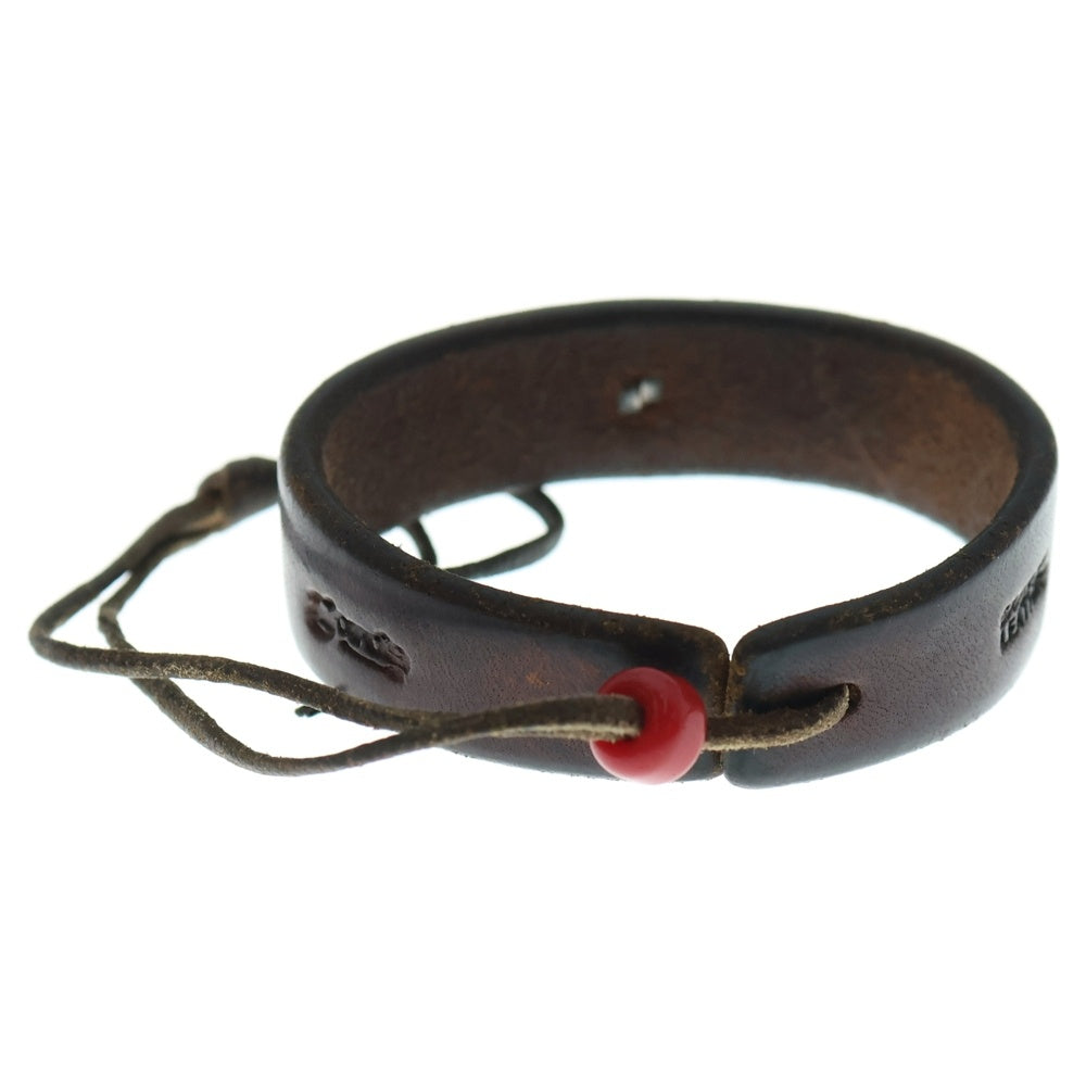 goro's(ゴローズ) 金メタル付きレザーブレス ブラウン