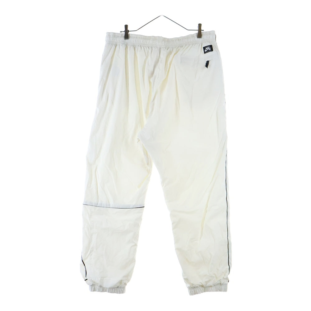 NIKE SB(ナイキエスビー) SWOOSH TRACK PANTS サイドライン ナイロン トラックパンツ ホワイト AJ9774-100