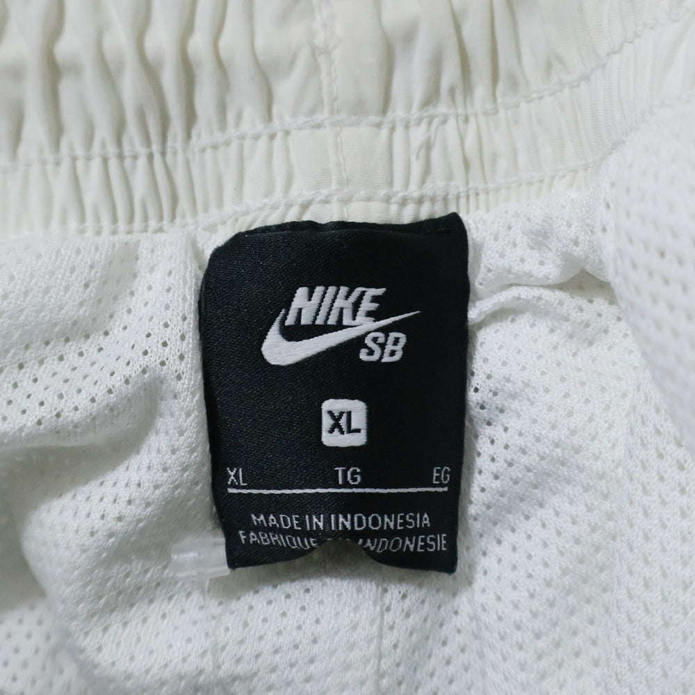 NIKE SB(ナイキエスビー) SWOOSH TRACK PANTS サイドライン ナイロン トラックパンツ ホワイト AJ9774-100