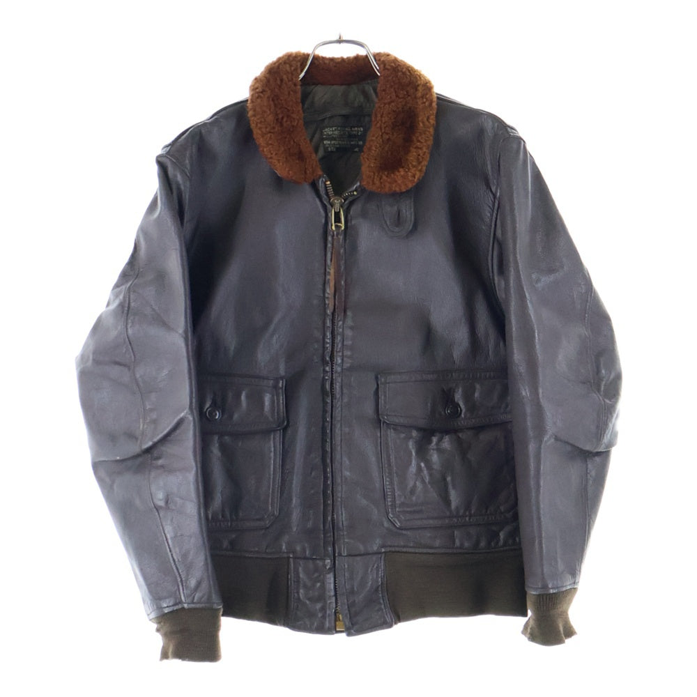 US.NAVY(ユーエスネイビー) 70S G-1 レザー フライトジャケット ブラウン MIL-J-7823D(WP)