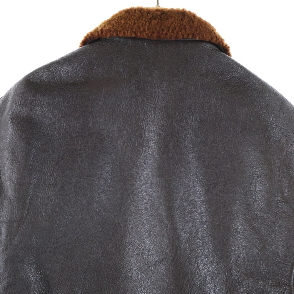 US.NAVY(ユーエスネイビー) 70S G-1 レザー フライトジャケット ブラウン MIL-J-7823D(WP)