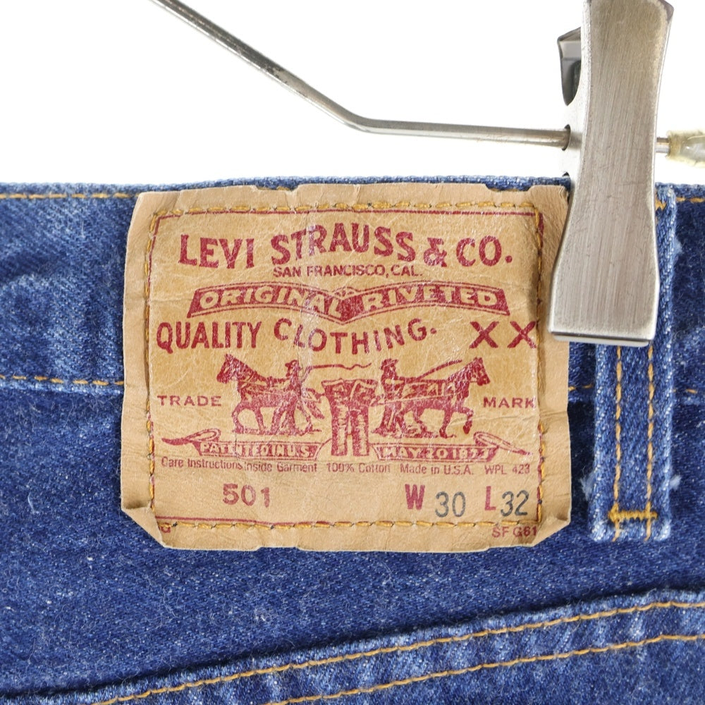 Levi's(リーバイス) 501 ORIGINAL JEANS-RINSE USA製 ボタン裏501 ボタンフライ デニムパンツ インディゴ 00501-0115