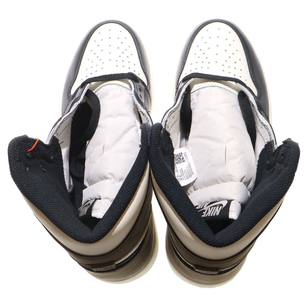 NIKE(ナイキ) AIR JORDAN 1 HIGH OG Dark Mocha エアジョーダンワン ダークモカ ハイカットスニーカー ブラウン/ホワイト US8.5/26.5cm 555088-105