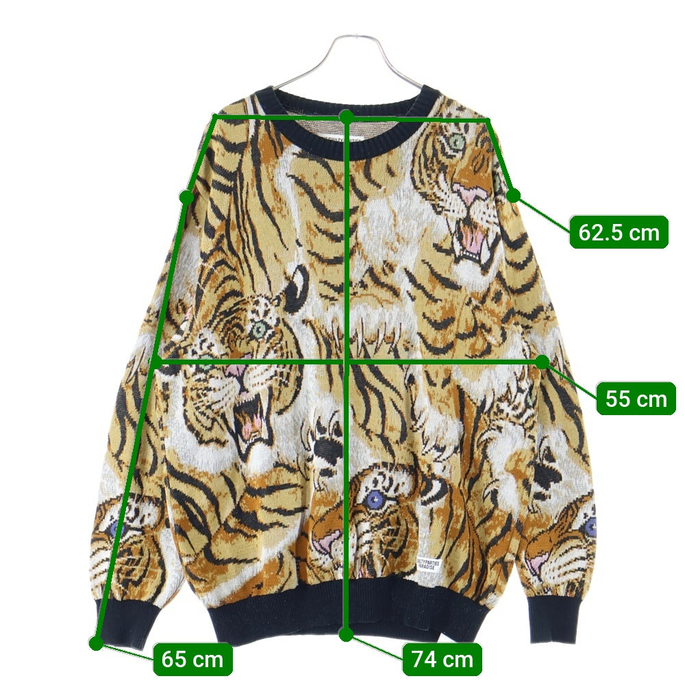 WACKO MARIA(ワコマリア) 23SS × TIM LEHI KNIT JACQUARD SWEATER 23SS-WMK-KN17 ティムリーハイ ジャガードニットセーター ブラウン