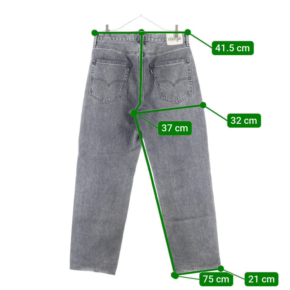Levi's(リーバイス) SILBERTAB シルバータブ ルーズフィット ジップフライ ストレートデニムパンツ PC9-A3421-0000 ブラック