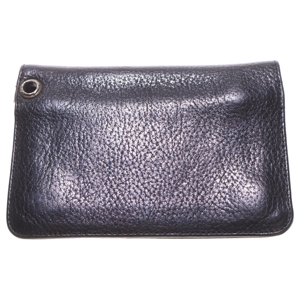 CHROME HEARTS(クロムハーツ) 2ZIP 2ジップ クロスボールボタンレザーウォレット 財布 ブラック BCA363