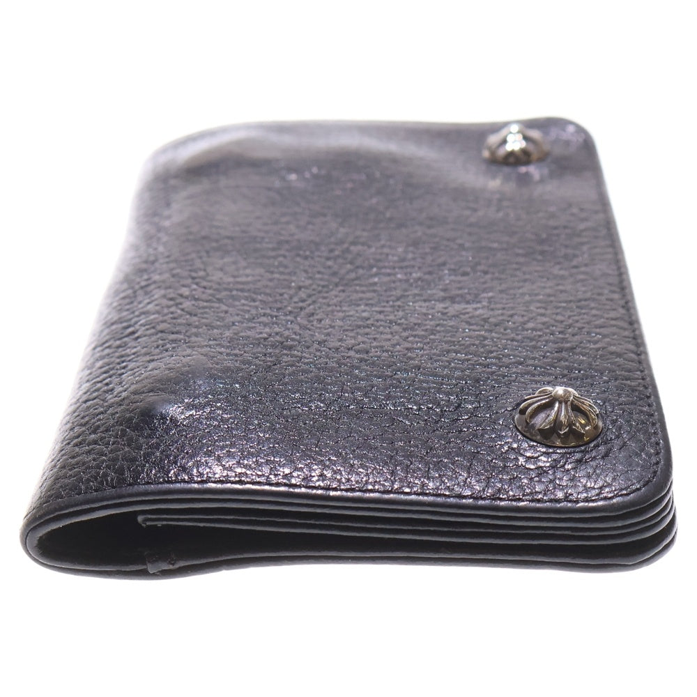 CHROME HEARTS(クロムハーツ) 2ZIP 2ジップ クロスボールボタンレザーウォレット 財布 ブラック BCA363