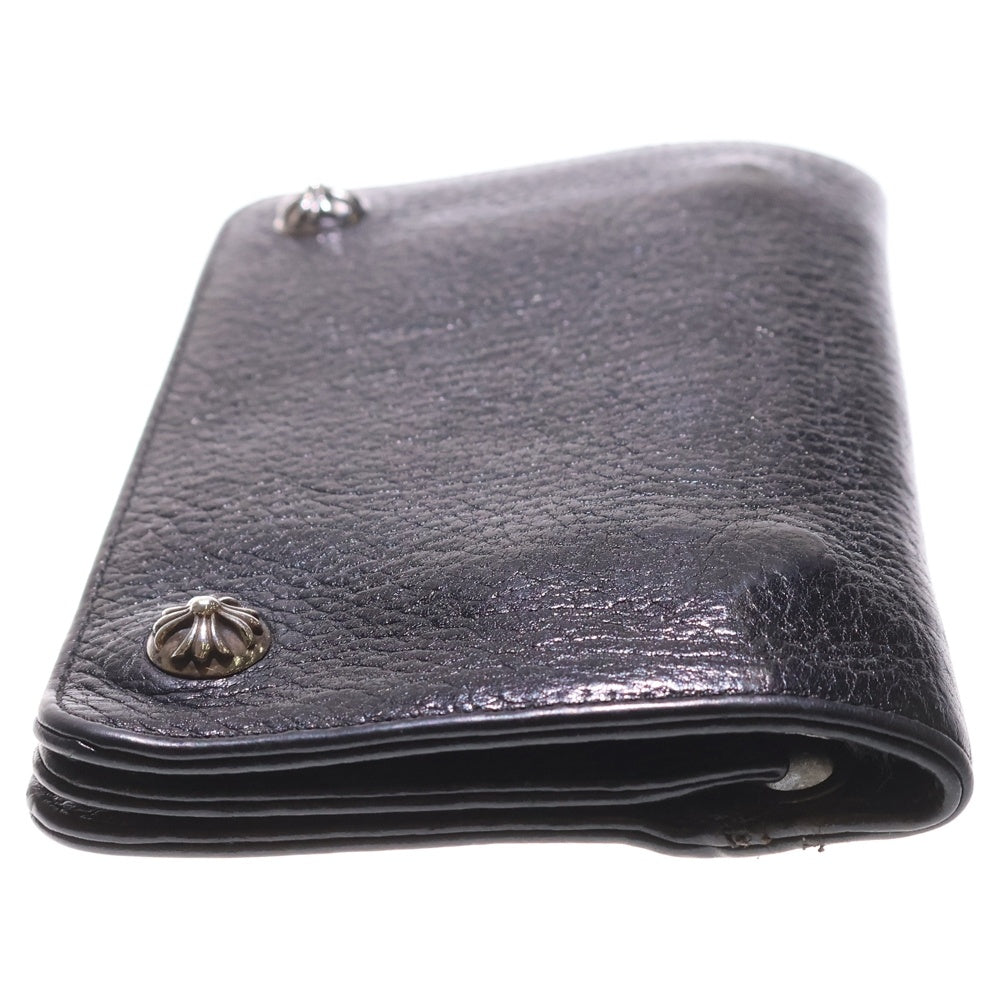 CHROME HEARTS(クロムハーツ) 2ZIP 2ジップ クロスボールボタンレザーウォレット 財布 ブラック BCA363