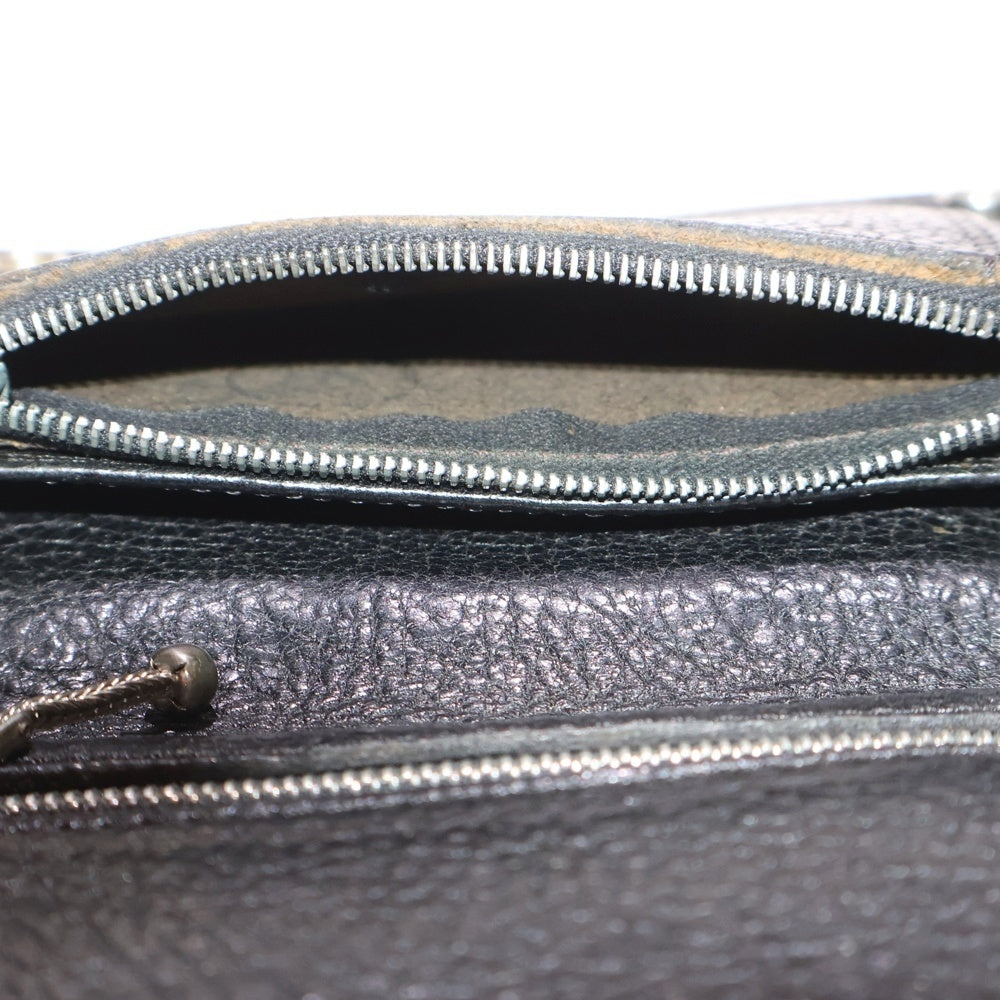 CHROME HEARTS(クロムハーツ) 2ZIP 2ジップ クロスボールボタンレザーウォレット 財布 ブラック BCA363