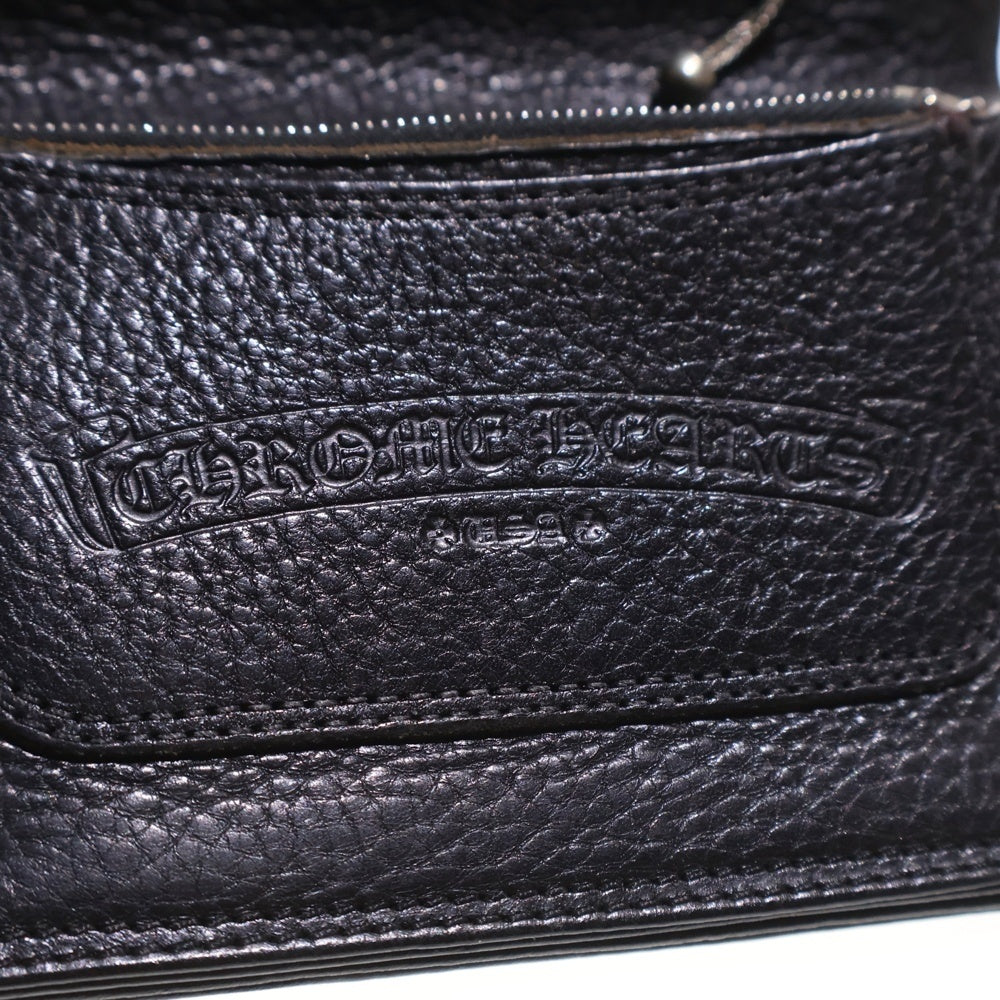 CHROME HEARTS(クロムハーツ) 2ZIP 2ジップ クロスボールボタンレザーウォレット 財布 ブラック BCA363