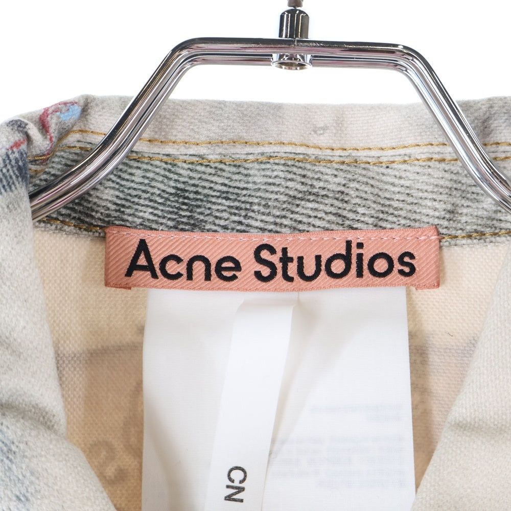 Acne Studios(アクネ ストゥディオズ) OCHINO TLO PAINTER DECORATOR トロンプルイユプリント 転写ペイント デニムジャケット マルチ FN-MN-OUTW001241