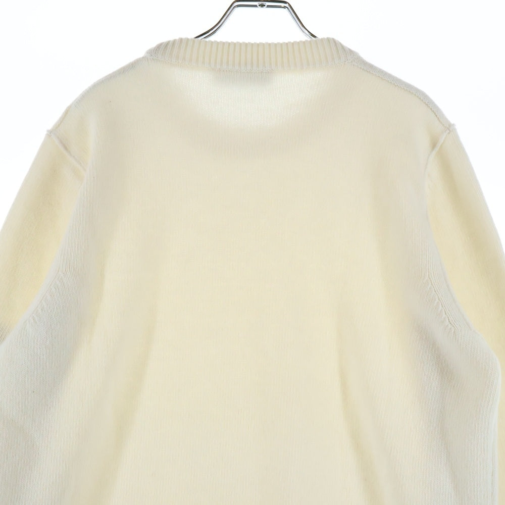 STONE ISLAND(ストーンアイランド) 25AW SWEATER ロゴワッペン付き ウール 長袖ニットセーター アイボリー K2S155100072S00A3