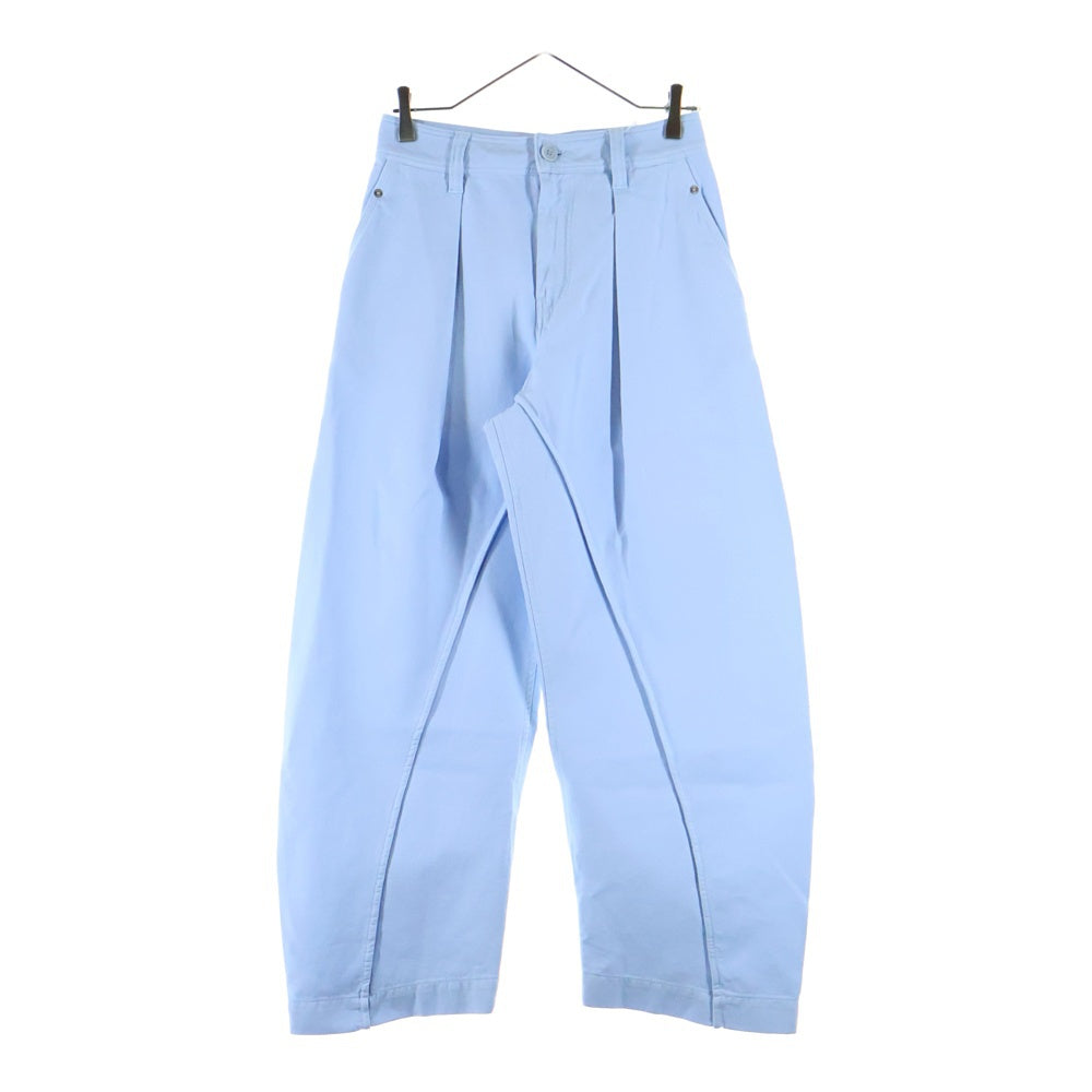 J.W.ANDERSON(ジェー ダブリュー アンダーソン) TWISTED SEAM TROUSERS ポケットロゴ ツイスト トラウザーパンツ ブルー TR0417PG1600806