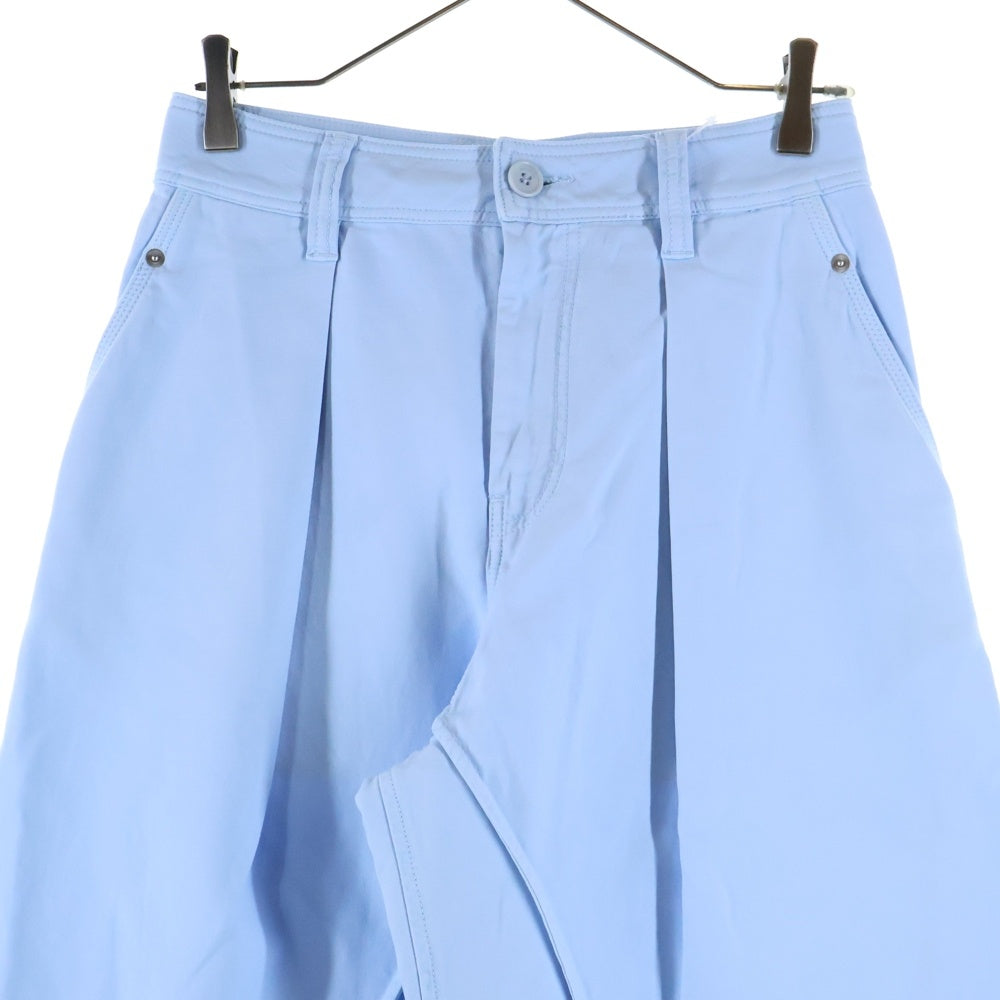 J.W.ANDERSON(ジェー ダブリュー アンダーソン) TWISTED SEAM TROUSERS ポケットロゴ ツイスト トラウザーパンツ ブルー TR0417PG1600806