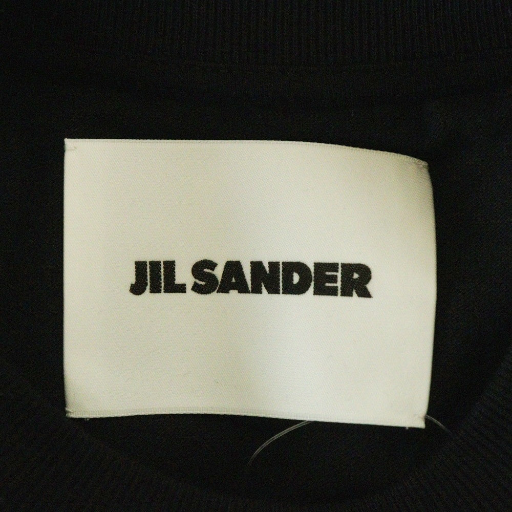JIL SANDER(ジルサンダー) T-SHIRT CN SS ロゴプリント クルーネック 半袖Tシャツ カットソー ブラック J03GC0137