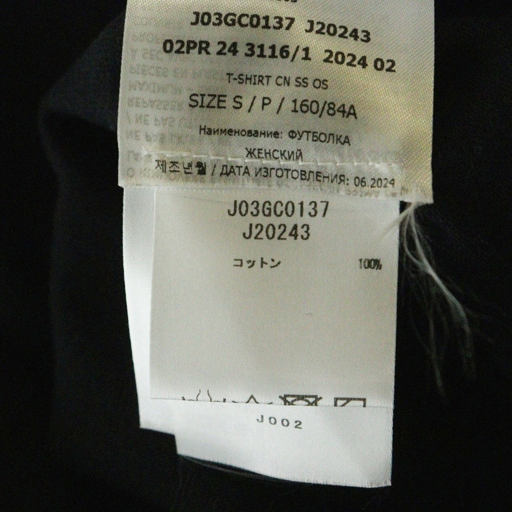 JIL SANDER(ジルサンダー) T-SHIRT CN SS ロゴプリント クルーネック 半袖Tシャツ カットソー ブラック J03GC0137