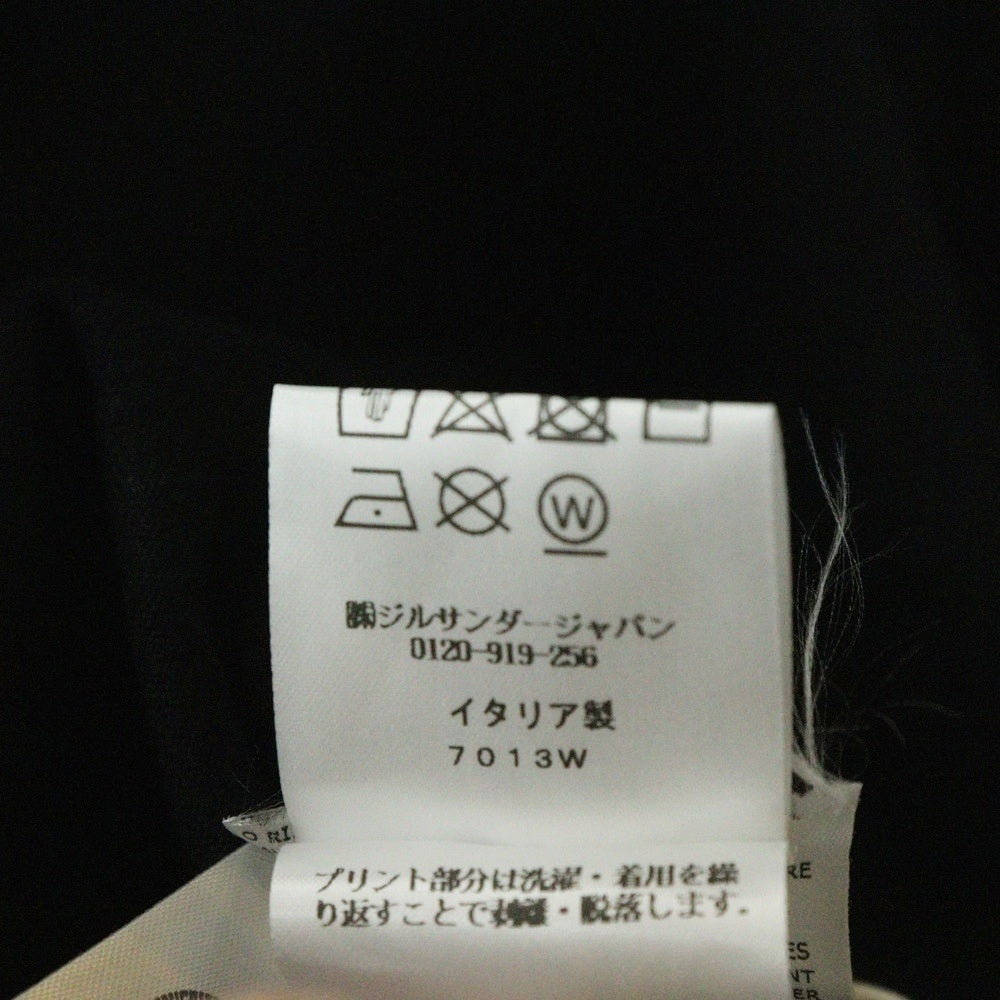 JIL SANDER(ジルサンダー) T-SHIRT CN SS ロゴプリント クルーネック 半袖Tシャツ カットソー ブラック J03GC0137