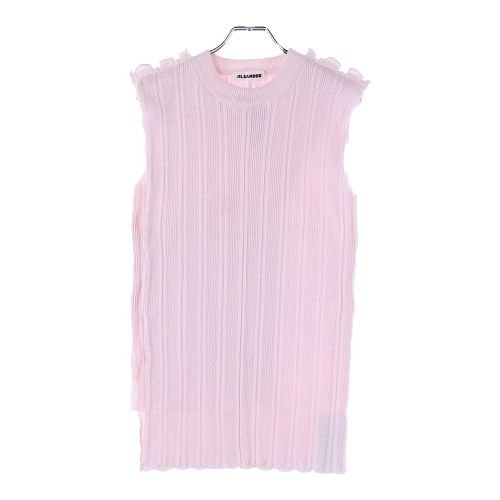 JIL SANDER(ジルサンダー) 25AW ストライプ ケーブルニットベスト ピンク J01FB0106