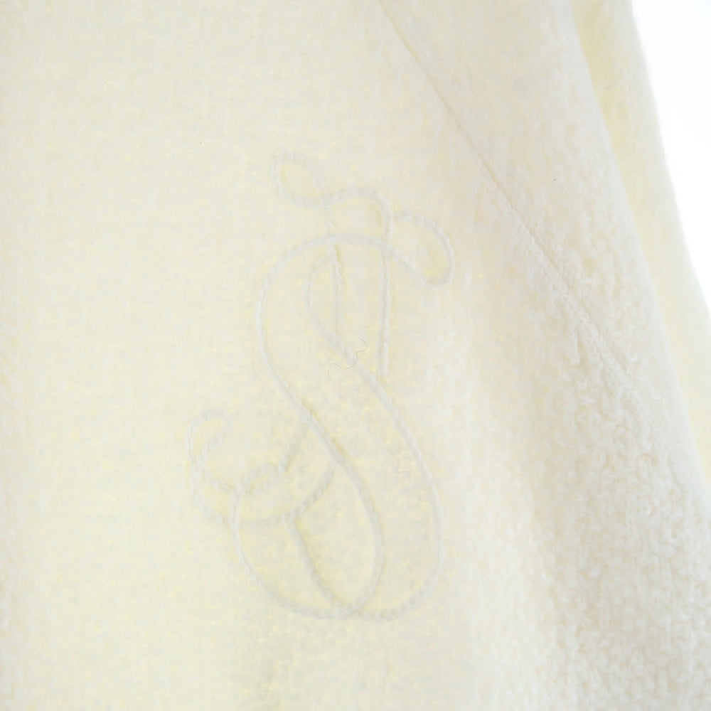 JIL SANDER(ジルサンダー) HN LS ZIP UP JACKET エンボスロゴ ジップアップ ウールジャケット ホワイト/ブラック J22HP0041