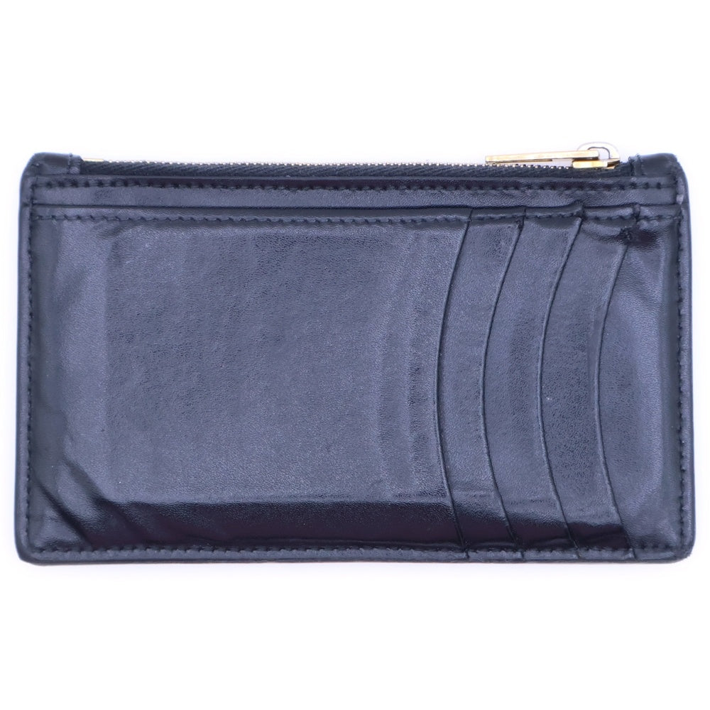 BALENCIAGA(バレンシアガ) Bロゴプレート レザーコインケース ブラック/ゴールド 637371