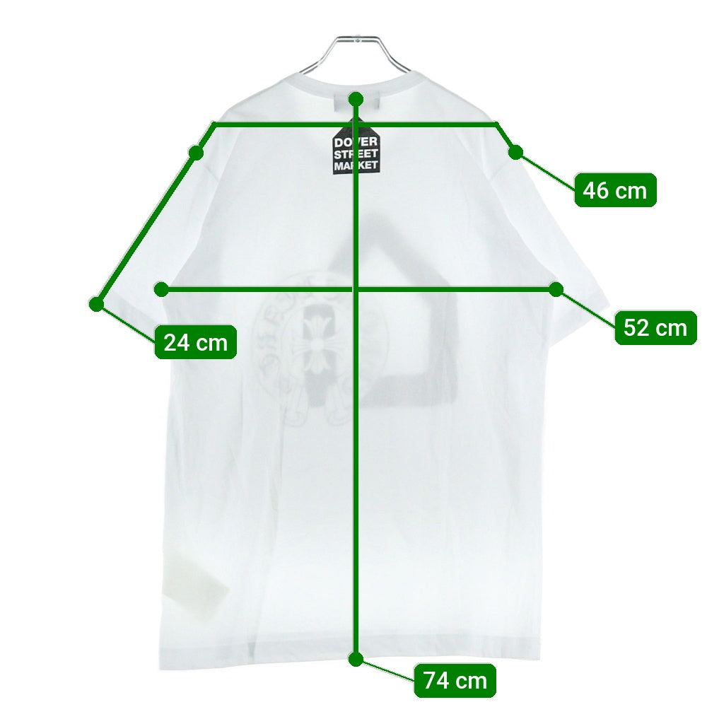 CHROME HEARTS(クロムハーツ) ×DOVER STREET MARKET COMME des GARCONS ドーバーストリート コムデギャルソン 半袖Tシャツ カットソー ホワイト ZI-T002