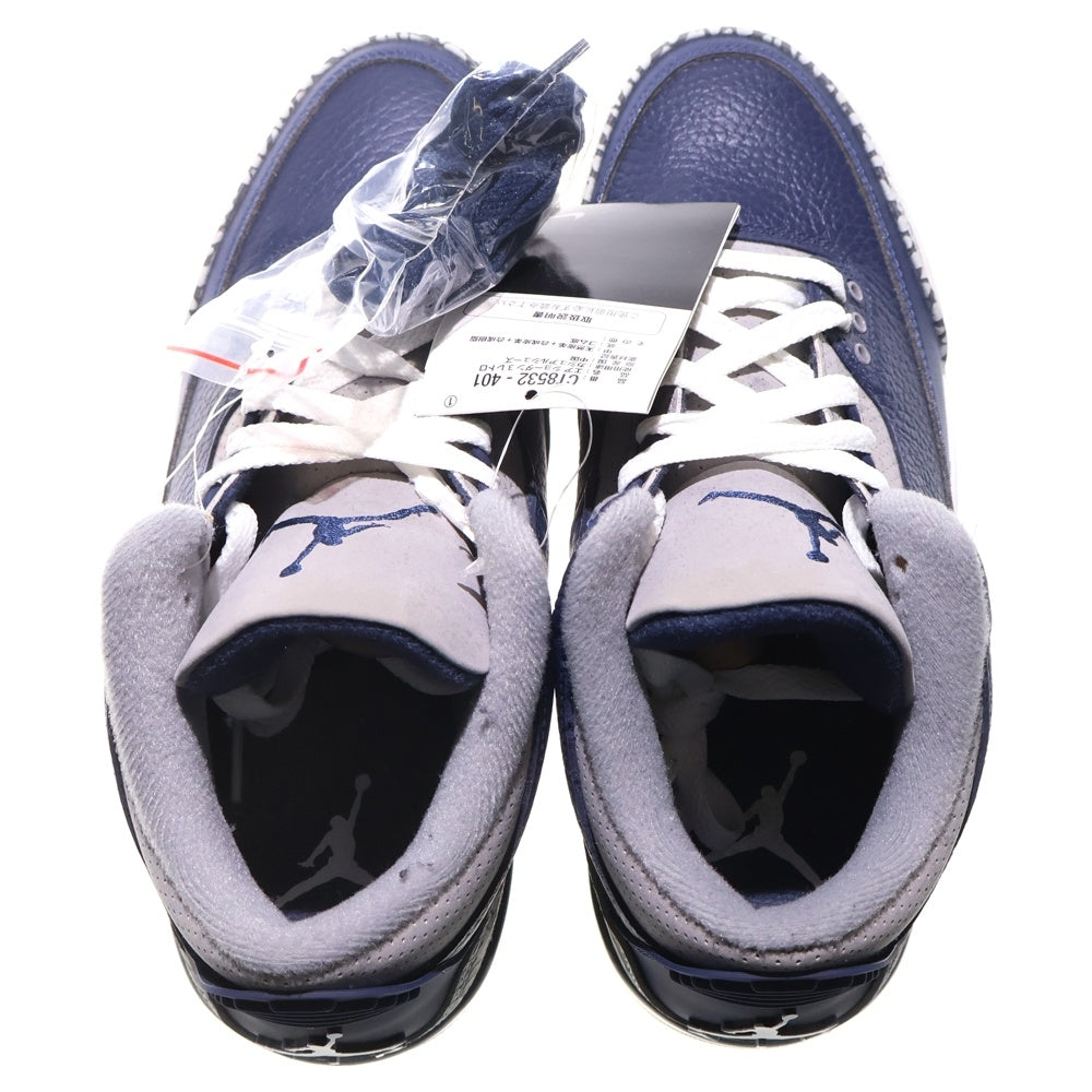 NIKE(ナイキ) AIR JORDAN 3 RETRO MIDNIGHT NAVY エアジョーダン ミッドナイト ローカットスニーカー ネイビー US7/25.0cm CT8532-401