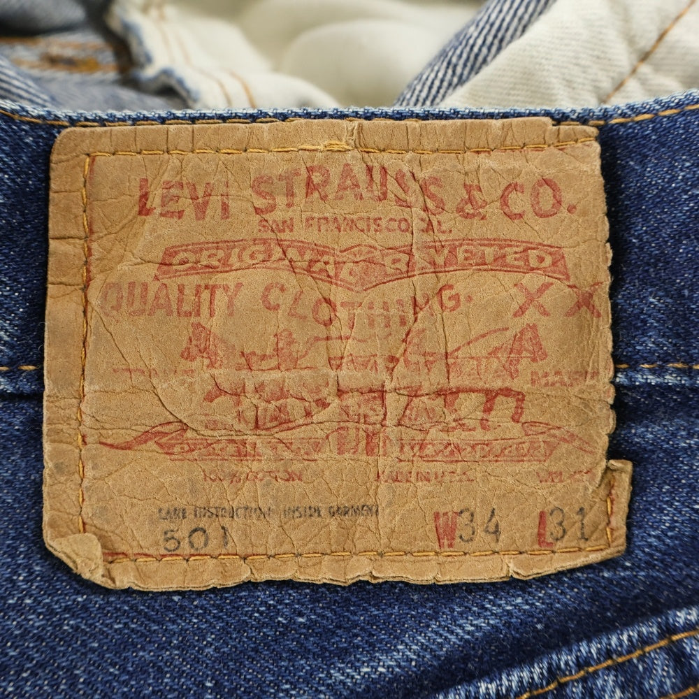 Levi's(リーバイス) 70S VINTAGE 501 66前期 ボタン裏6 両面スモールe 平行ステッチ ボタンフライ デニムパンツ インディゴ