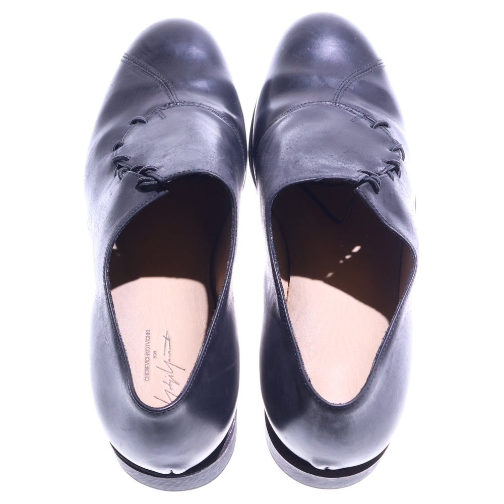 Yohji Yamamoto(ヨウジヤマモト) × CHEREVICHKIOTVICHKI WAXED CALF PATCHWORK SHOES シェレヴィッキオヴィッキ レザー レースアップシューズ ブラック