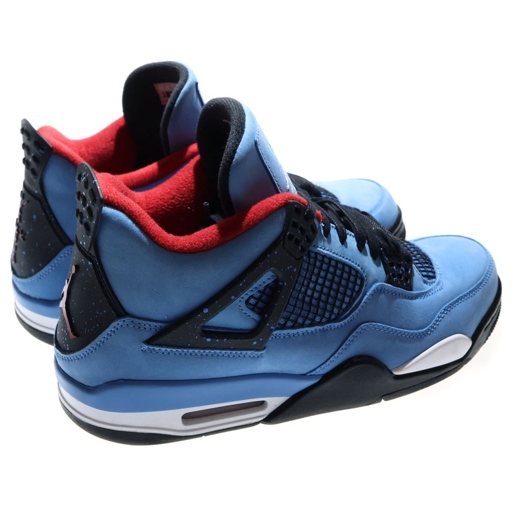 NIKE(ナイキ) ×TRAVIS SCOTT AIR JORDAN 4 トラヴィススコット エアジョーダン4 レトロ カクタスジャック ハイカットスニーカー ブルー US11/29.0cm 308497-406