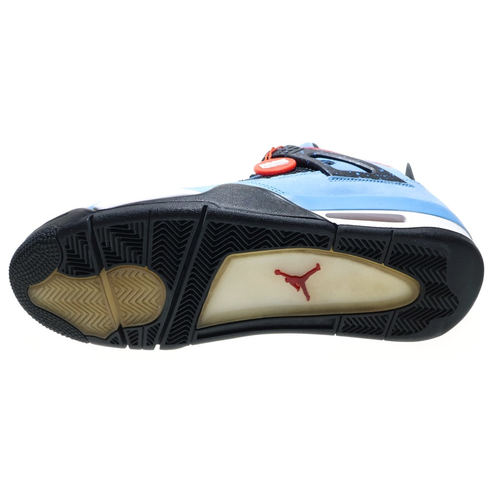 NIKE(ナイキ) ×TRAVIS SCOTT AIR JORDAN 4 トラヴィススコット エアジョーダン4 レトロ カクタスジャック ハイカットスニーカー ブルー US11/29.0cm 308497-406