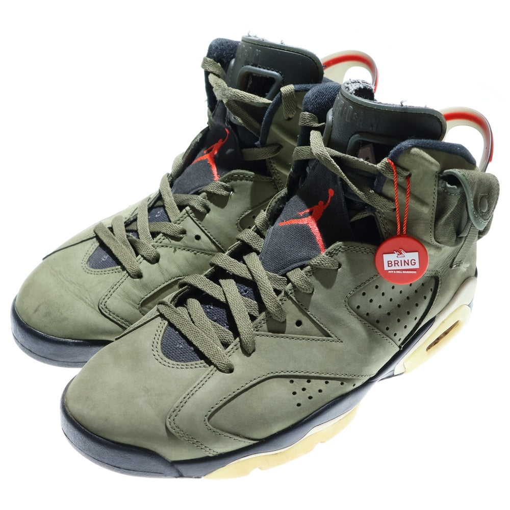 NIKE(ナイキ) ×TRAVIS SCOTT AIR JORDAN 6 RETRO SP トラヴィススコット エアジョーダン ハイカットスニーカーカーキ US11/29.0cm CN1084-200