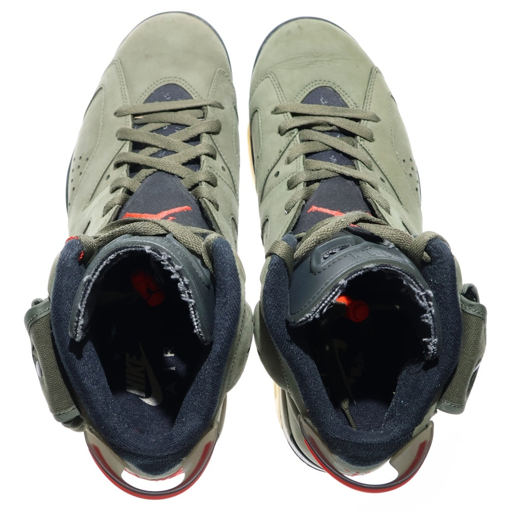 NIKE(ナイキ) ×TRAVIS SCOTT AIR JORDAN 6 RETRO SP トラヴィススコット エアジョーダン ハイカットスニーカーカーキ US11/29.0cm CN1084-200