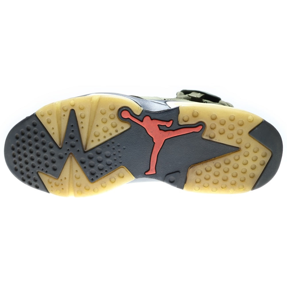 NIKE(ナイキ) ×TRAVIS SCOTT AIR JORDAN 6 RETRO SP トラヴィススコット エアジョーダン ハイカットスニーカーカーキ US11/29.0cm CN1084-200