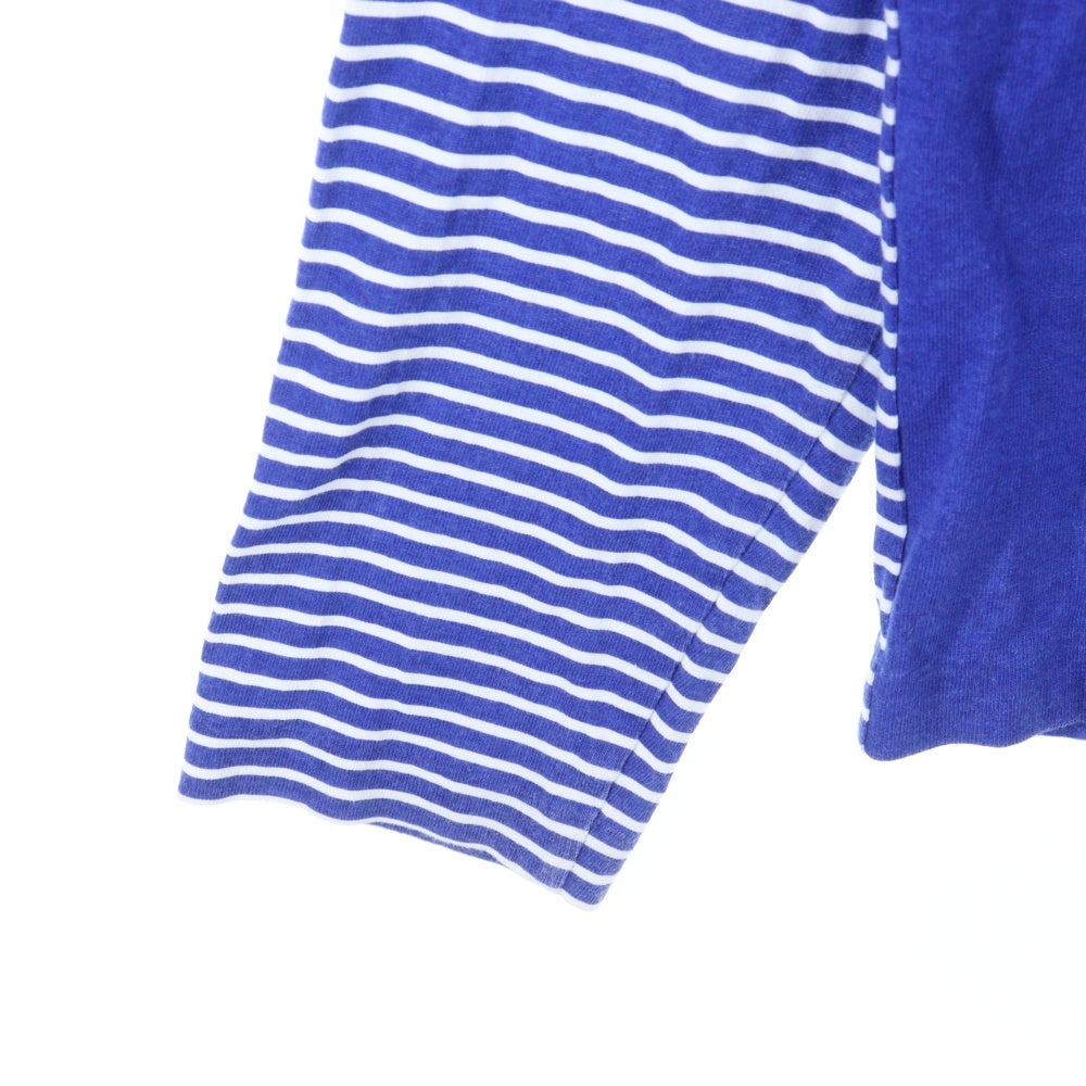 STONE ISLAND(ストーンアイランド) MARINA プリント ボーダー柄 長袖Tシャツ ロングスリーブカットソー 7015244X4 ブルー/ホワイト