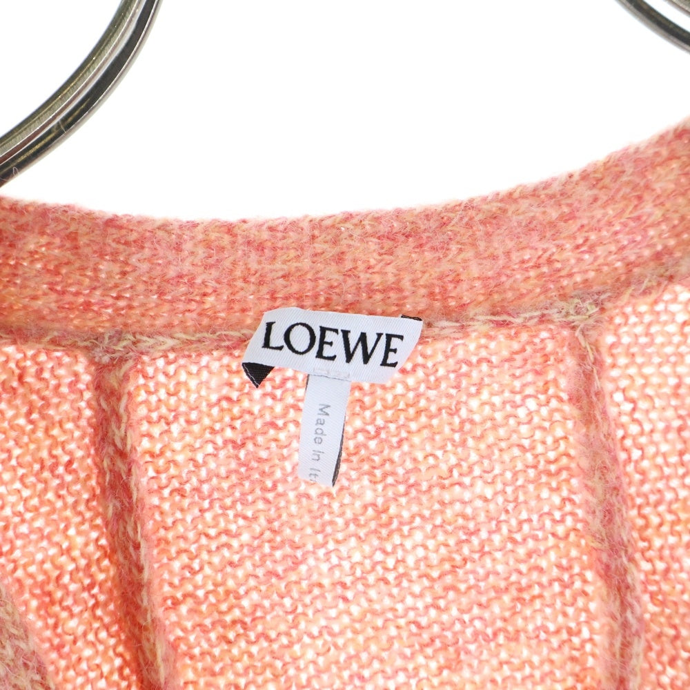 LOEWE(ロエベ) 24SS アナグラム フロントボタン ウールカーディガン H526Y16K54 ピンク