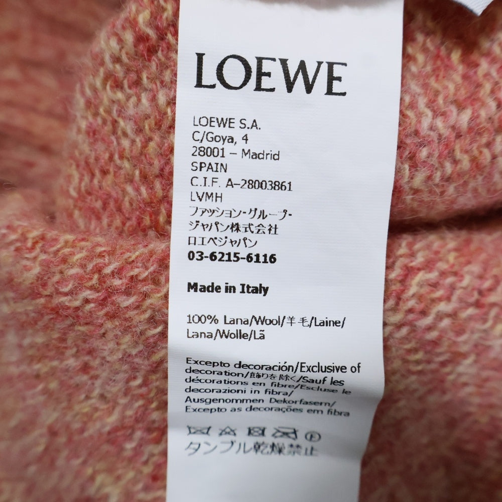 LOEWE(ロエベ) 24SS アナグラム フロントボタン ウールカーディガン H526Y16K54 ピンク