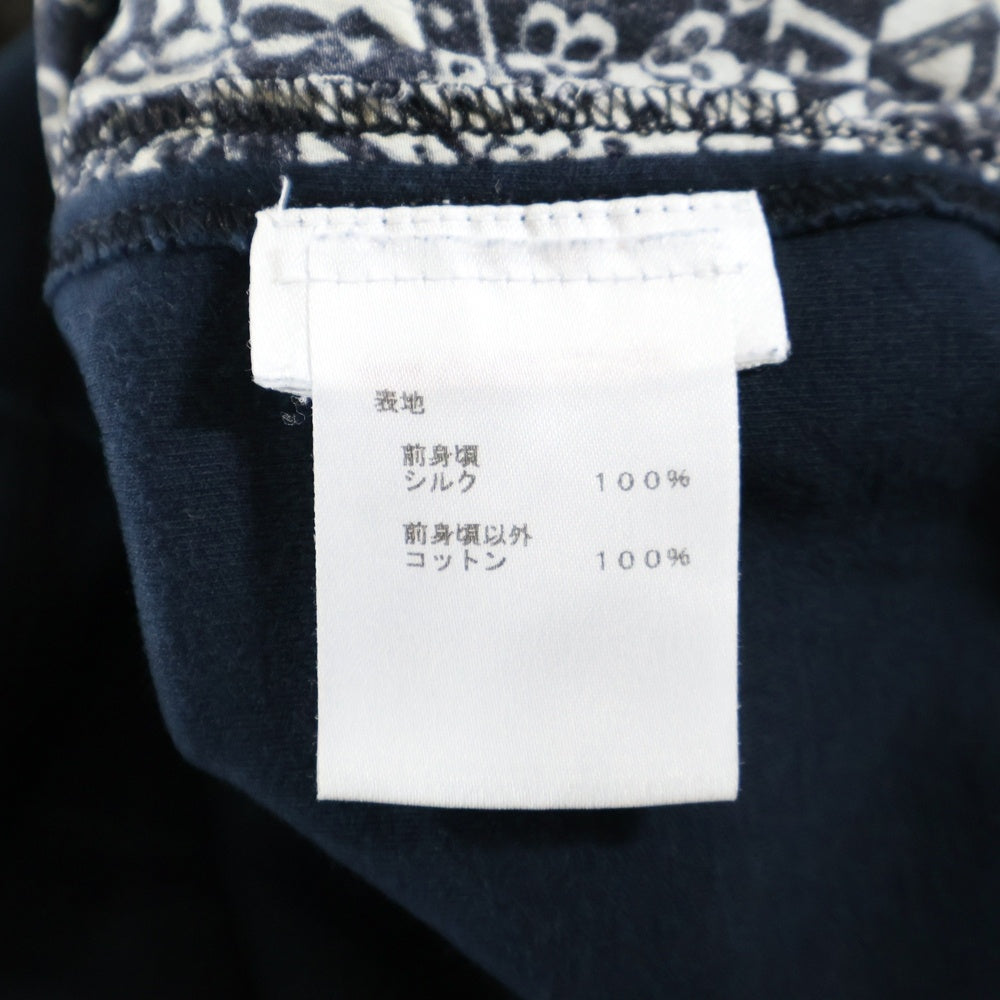 LOUIS VUITTON(ルイヴィトン) モノグラムデザイン ツートーン クルーネック 半袖Tシャツ カットソー ネイビー/ホワイト FATS07Q1R