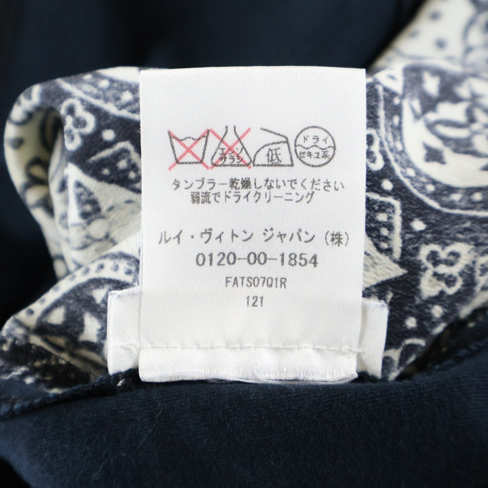 極美品⭐︎ルイヴィトン　バックロゴ刺繍　クルーネックニット　エンブロイダリー　L LOUIS VUITTON(ルイヴィトン) モノグラムデザイン ツートーン クルー